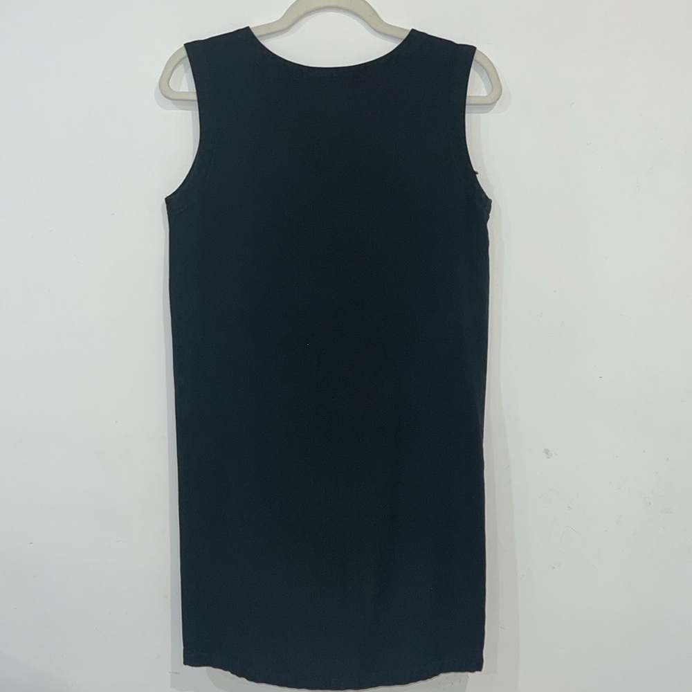 Eileen Fisher Black 100% Silk sleeveless Mini Dress size Small - Picture 7 of 10
